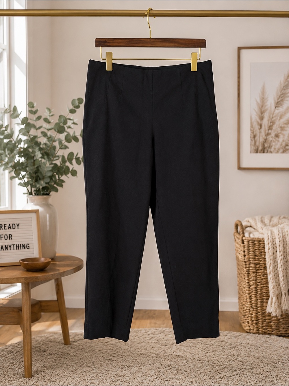 Time and Tru Black Pull-On Dress Pants – Size 14 – Side Zipper
